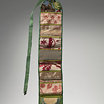 Binnenzijde naaietui, zijde, katoen, linnen, 1750-1800