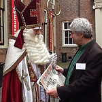 Sinterklaas verwelkomd door Frans Oehlen, december 2014